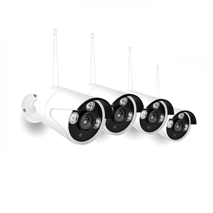 Kit CCTV Wireless 4 Camere Exterior/Interior cu Vizualizare Mobil, &nbsp;Inregistrare Detectare Miscare