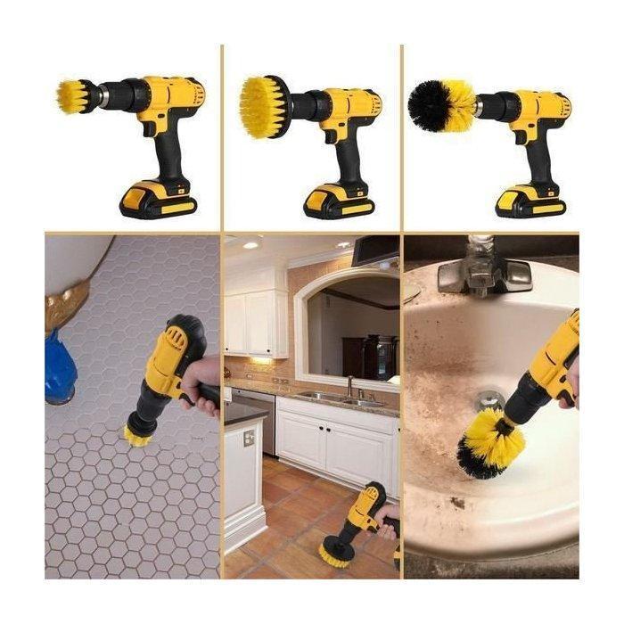 Kit 3 Perii Curatare cu Adaptor Compatibile Bormasina