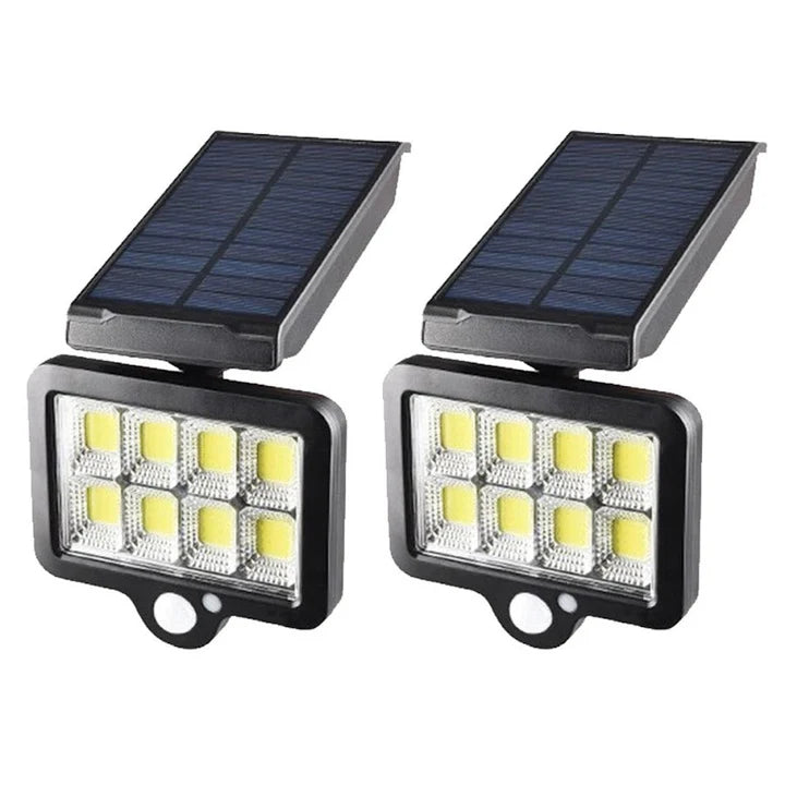 Kit 2 Lampi Solare 100 LED COB 100W, Senzor de Miscare IP65, Incarcare Solara,Rezistenta la Apa