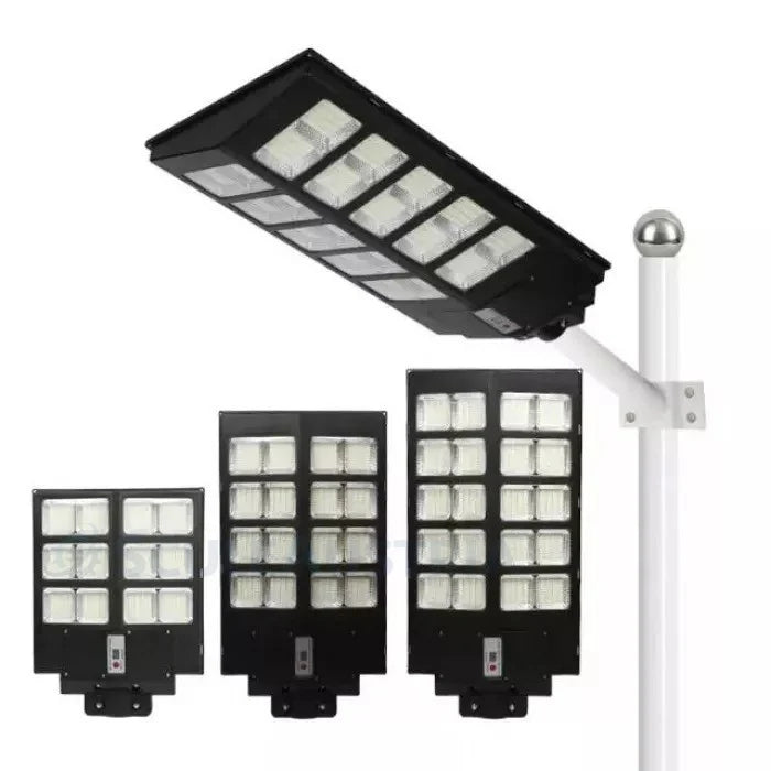 Kit Lampi Solare Stradale Duble – 600W / 800W / 1000W, 480 LED-uri Ultra Luminoase, cu Picior Metalic